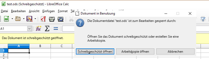 Gesperrte Open Office Dokumente
