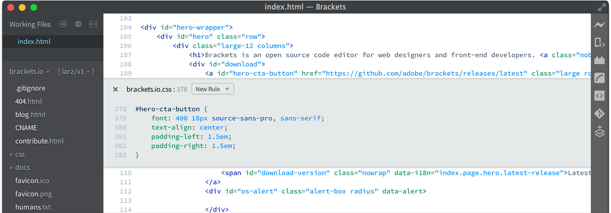 Brackets Editor GUI